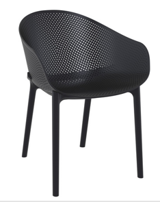 Moderna Stolica za baštu Sky klasičnog dizajna, udobna, crne boje - internet prodaja - Commodo Home & Living